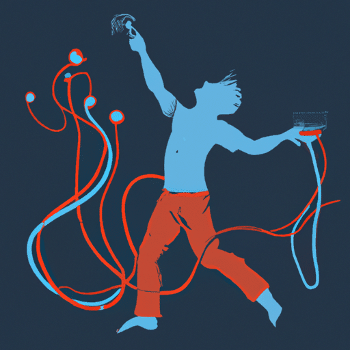 un homme jonglant avec des cbles numriqu 512x512 62071477